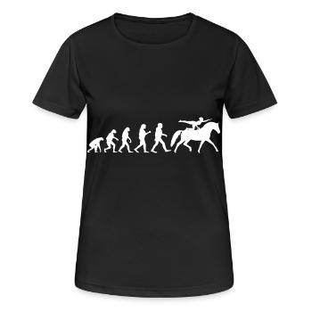 Evolution Voltigier Chevaux Équestres Voltige - T-shirt respirant Femme - noir - Devant - AI Model Female 172 light (172cm)
