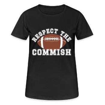 Respectez le commissaire du football Fantasy Commish - T-shirt respirant Femme - noir - Devant - AI Model Female 172 light (172cm)