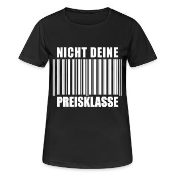Nicht Deine Preisklasse Barcode Nicht Deine Liga - Frauen T-Shirt atmungsaktiv - Schwarz - Vorne - AI Model Female 172 light (172cm)