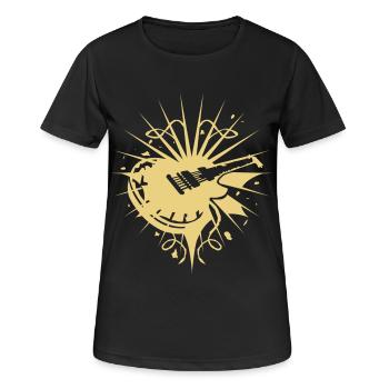ROCK IT - Frauen T-Shirt atmungsaktiv - Schwarz - Vorne - AI Model Female 172 light (172cm)