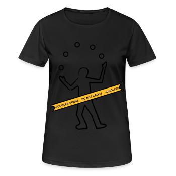 Jongleur - T-shirt respirant Femme - noir - Devant - AI Model Female 172 light (172cm)