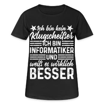 Informatiker - Frauen T-Shirt atmungsaktiv - Schwarz - Vorne - AI Model Female 172 light (172cm)
