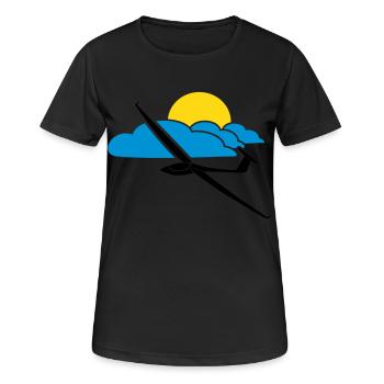 gliding tshirt - Women's Breathable T-Shirt - black - Front - AI Model Female 172 light (172cm)