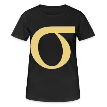 sigma greek - Frauen T-Shirt atmungsaktiv - Schwarz - Vorne - AI Model Female 172 light (172cm)