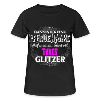 TINKER - Glitzer - Frauen T-Shirt atmungsaktiv - Schwarz - Vorne - AI Model Female 172 light (172cm)