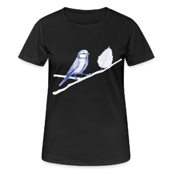 Vogel - Frauen T-Shirt atmungsaktiv - Schwarz - Vorne - AI Model Female 172 light (172cm)