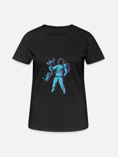 Intergalactic Cat Fancy Enthusiast - Women's Breathable T-Shirt - black
