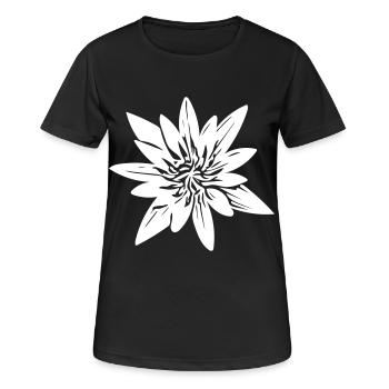 fleur - T-shirt respirant Femme - noir - Devant - AI Model Female 172 light (172cm)