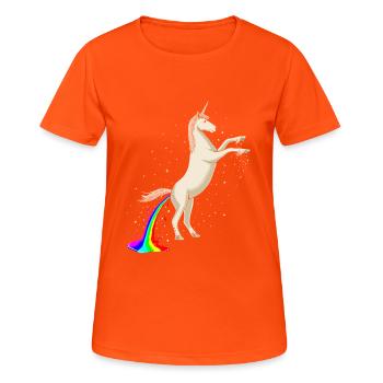 Science Behind Rainbows - Women's Breathable T-Shirt - neon orange - Front - AI Model Female 172 dark (172cm)