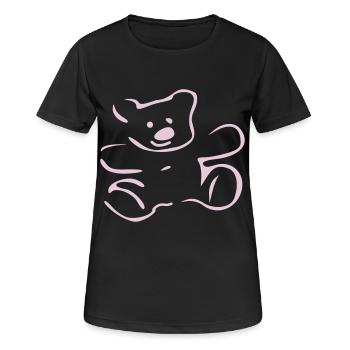 teddybear - T-shirt respirant Femme - noir - Devant - AI Model Female 172 light (172cm)