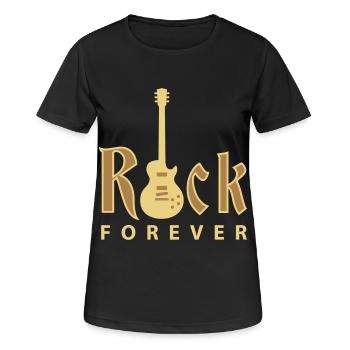 rock_gitarre_d_01_2c - Women's Breathable T-Shirt - black - Front - AI Model Female 172 light (172cm)