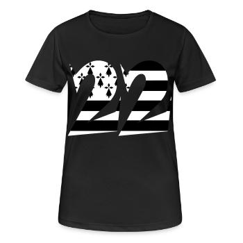 22 Britain flag - Women's Breathable T-Shirt - black - Front - AI Model Female 172 light (172cm)