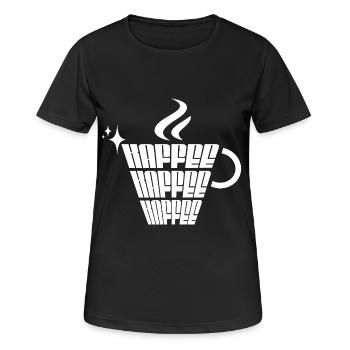 Kaffee Kaffee Kaffee - Frauen T-Shirt atmungsaktiv - Schwarz - Vorne - AI Model Female 172 light (172cm)