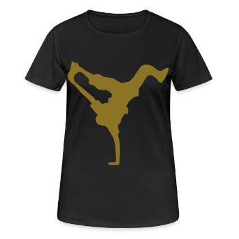 breakdance dance music hiphop - T-shirt respirant Femme - noir - Devant - AI Model Female 172 light (172cm)
