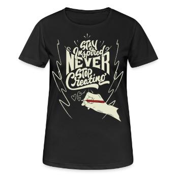 Saying for artists Artist Painter and draughtsman - Women's Breathable T-Shirt - black - Front - AI Model Female 172 light (172cm)