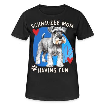 Schnauzer, Schnauzer-Terrier, Schnauzer-Mom Spruch - Frauen T-Shirt atmungsaktiv - Schwarz - Vorne - AI Model Female 172 light (172cm)