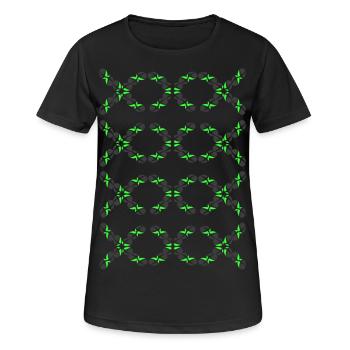 Neu - Frauen T-Shirt atmungsaktiv - Schwarz - Vorne - AI Model Female 172 light (172cm)