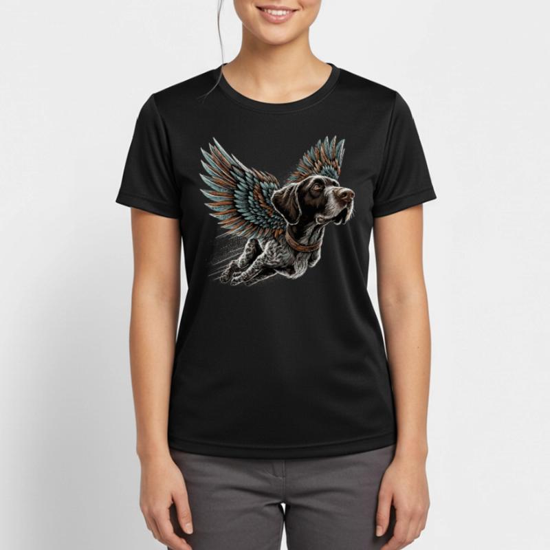 Super Dog German Wirehaired DD Pointer Gift Women's Breathable T-Shirt