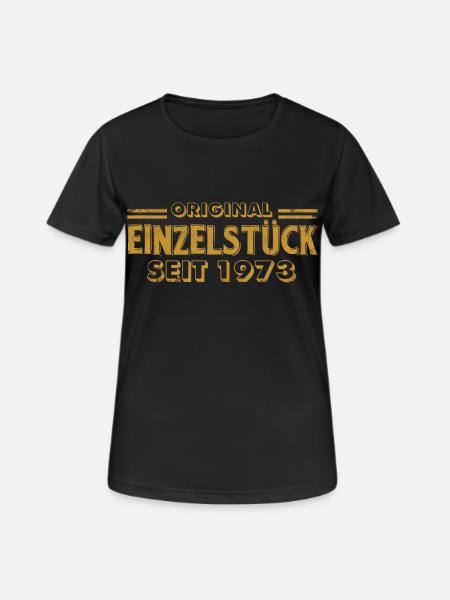 1973. Geburtsjahr Geburtstag - Frauen T-Shirt atmungsaktiv - Schwarz