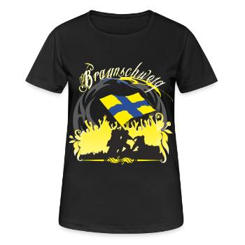 braunschweig - Frauen T-Shirt atmungsaktiv - Schwarz - Vorne - AI Model Female 172 light (172cm)
