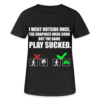 THE GAME PLAY SUCKED - T-shirt respirant Femme - noir - Devant - AI Model Female 172 light (172cm)