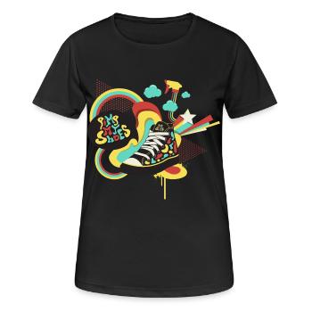 Pimp my shoes - T-shirt respirant Femme - noir - Devant - AI Model Female 172 light (172cm)