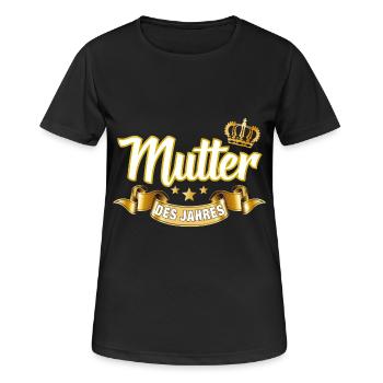 Mutter des Jahres - Frauen T-Shirt atmungsaktiv - Schwarz - Vorne - AI Model Female 172 light (172cm)