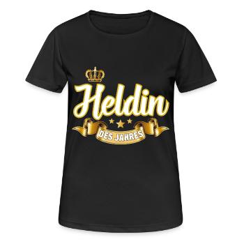 Heldin des Jahres - Frauen T-Shirt atmungsaktiv - Schwarz - Vorne - AI Model Female 172 light (172cm)