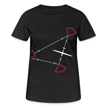 glider competition - T-shirt respirant Femme - noir - Devant - AI Model Female 172 light (172cm)