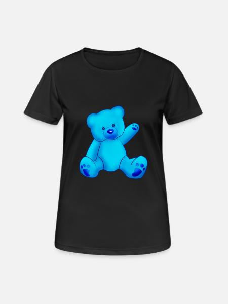 OURSON COULEUR BLEU - T-shirt respirant Femme - noir