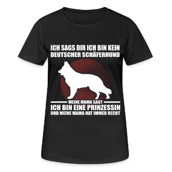 DEUTSCHER SCHÄFERHUND - Frauen T-Shirt atmungsaktiv - Schwarz - Vorne - AI Model Female 172 light (172cm)