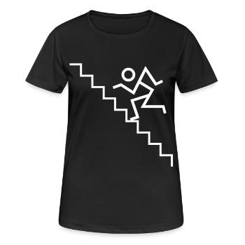 la façon de se glisser jusqu'à - T-shirt respirant Femme - noir - Devant - AI Model Female 172 light (172cm)
