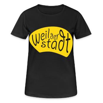 Parce que la ville - T-shirt respirant Femme - noir - Devant - AI Model Female 172 light (172cm)
