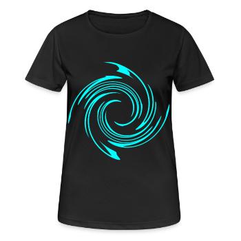 Wirbel Spirale Kringel Muster Shirt Geschenk Idee - Frauen T-Shirt atmungsaktiv - Schwarz - Vorne - AI Model Female 172 light (172cm)