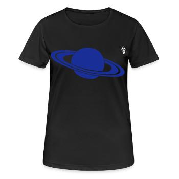 Saturn - Astronaut - Space - T-shirt respirant Femme - noir - Devant - AI Model Female 172 light (172cm)