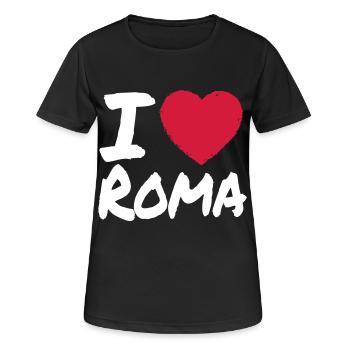 I Love Roma - Frauen T-Shirt atmungsaktiv - Schwarz - Vorne - AI Model Female 172 light (172cm)