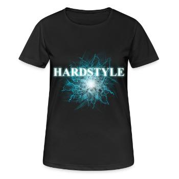 hardstyle blue - Frauen T-Shirt atmungsaktiv - Schwarz - Vorne - AI Model Female 172 light (172cm)