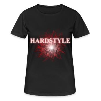 hardstyle red - Frauen T-Shirt atmungsaktiv - Schwarz - Vorne - AI Model Female 172 light (172cm)