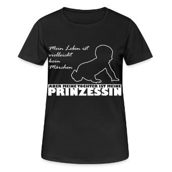 Meine Tochter ist meine - Frauen T-Shirt atmungsaktiv - Schwarz - Vorne - AI Model Female 172 light (172cm)