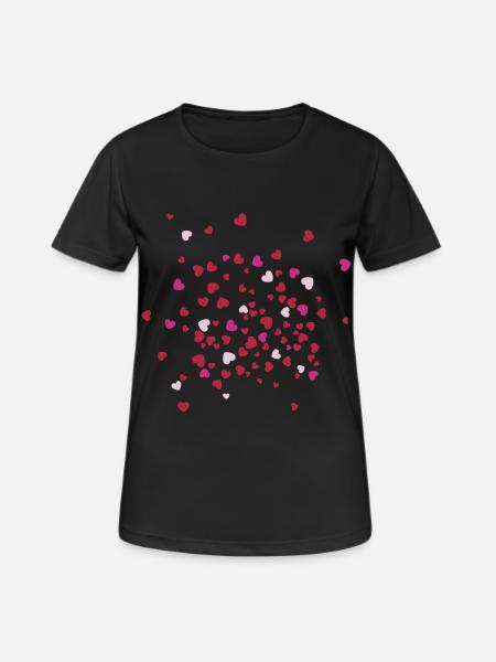 hearts - Women's Breathable T-Shirt - black