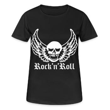 rock'n'roll - T-shirt respirant Femme - noir - Devant - AI Model Female 172 light (172cm)