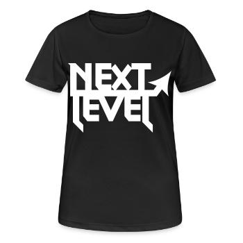 next level w - Frauen T-Shirt atmungsaktiv - Schwarz - Vorne - AI Model Female 172 light (172cm)