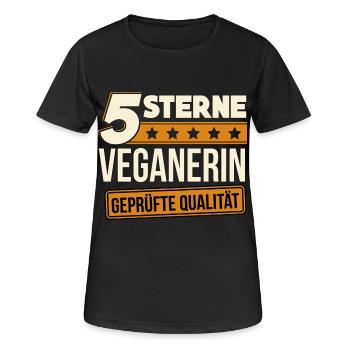 Veganerin Vegan Veganismus Fleischfrei Geschenk - Frauen T-Shirt atmungsaktiv - Schwarz - Vorne - AI Model Female 172 light (172cm)
