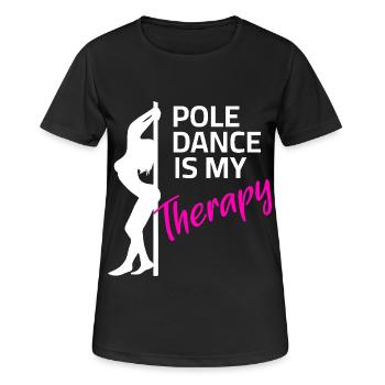 Tanzen Pole dance Pole Dance Poledance Tanzkurs - Frauen T-Shirt atmungsaktiv - Schwarz - Vorne - AI Model Female 172 light (172cm)