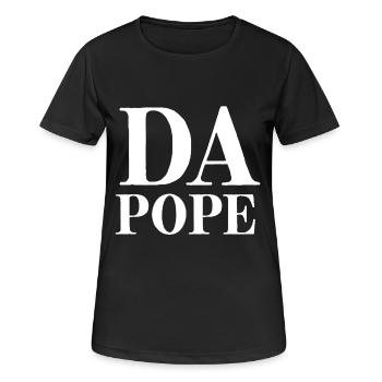 DA POPE Leo - Frauen T-Shirt atmungsaktiv - Schwarz - Vorne - AI Model Female 172 light (172cm)