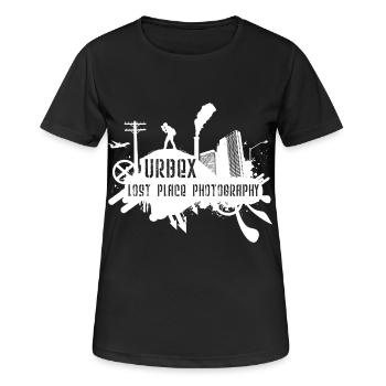 Lost Place Photography White - Frauen T-Shirt atmungsaktiv - Schwarz - Vorne - AI Model Female 172 light (172cm)