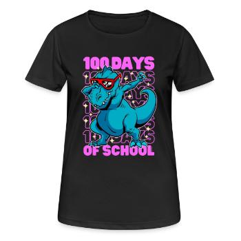 100 jours d'écoles dinosaure dab t-rex rose - T-shirt respirant Femme - noir - Devant - AI Model Female 172 light (172cm)