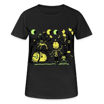 univers - T-shirt respirant Femme - noir - Devant - AI Model Female 172 light (172cm)