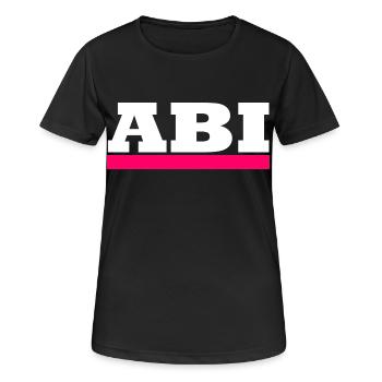 Abi - Motiv zum personalisieren - Frauen T-Shirt atmungsaktiv - Schwarz - Vorne - AI Model Female 172 light (172cm)