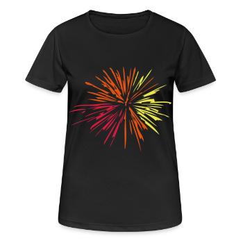feu artifice - T-shirt respirant Femme - noir - Devant - AI Model Female 172 light (172cm)